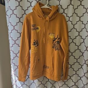 No Boundaries Mustard Yellow Graphic Pullover Hoodie